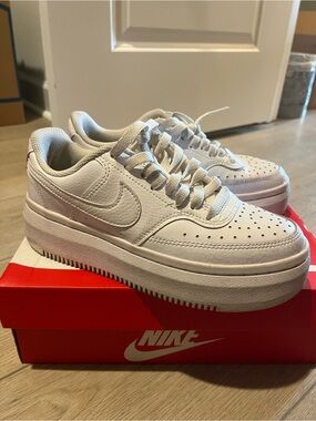 Nike White Platform Sneakers